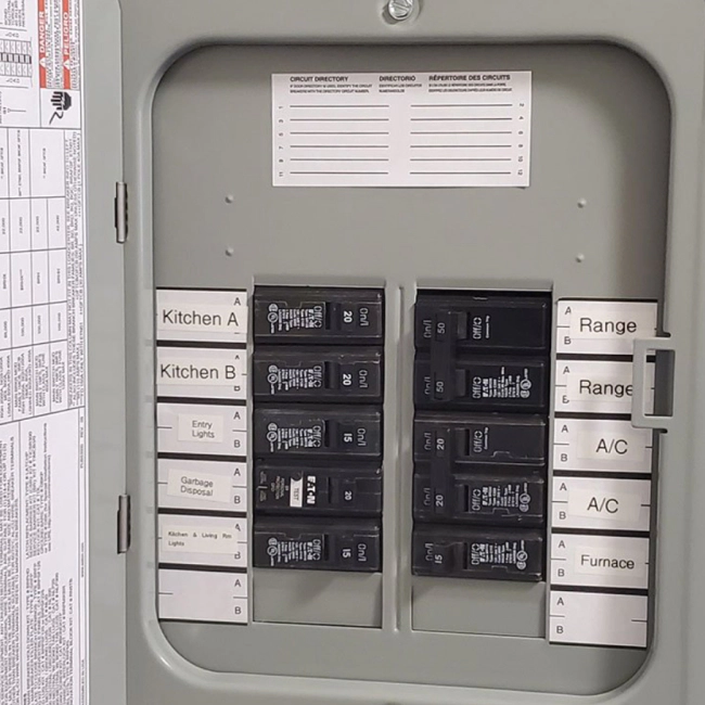 panel upgrades for labeled electric panel baltimore md